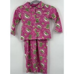 Disney Star Wars Baby Yoda‎ Mandalorian Girls Pajamas Sleepwear Set Size 4T